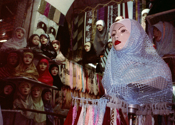 headscarves in Damascus souk